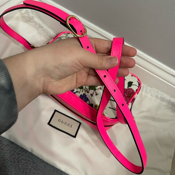 GUCCI canvas floral shoulder bag 550147 - Picture 6 of 16